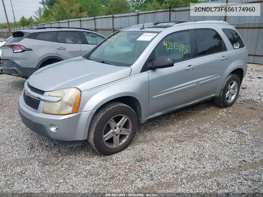 2005 Chevrolet Equinox Lt VIN: 2CNDL73F656174960 Lot: 42212645