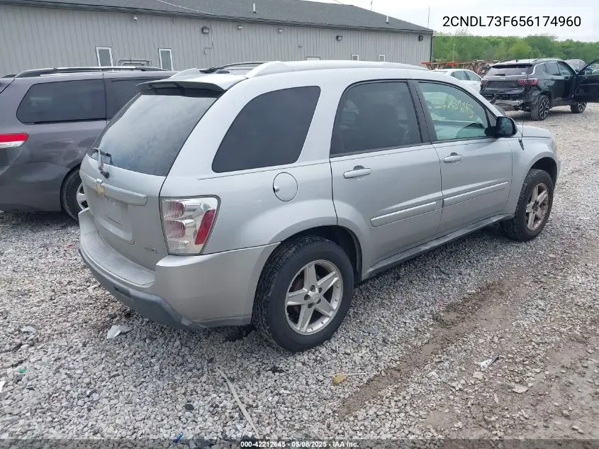 2005 Chevrolet Equinox Lt VIN: 2CNDL73F656174960 Lot: 42212645