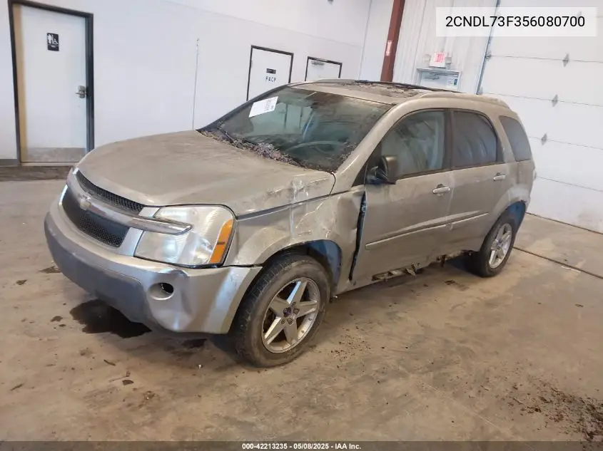 2005 Chevrolet Equinox Lt VIN: 2CNDL73F356080700 Lot: 42213235