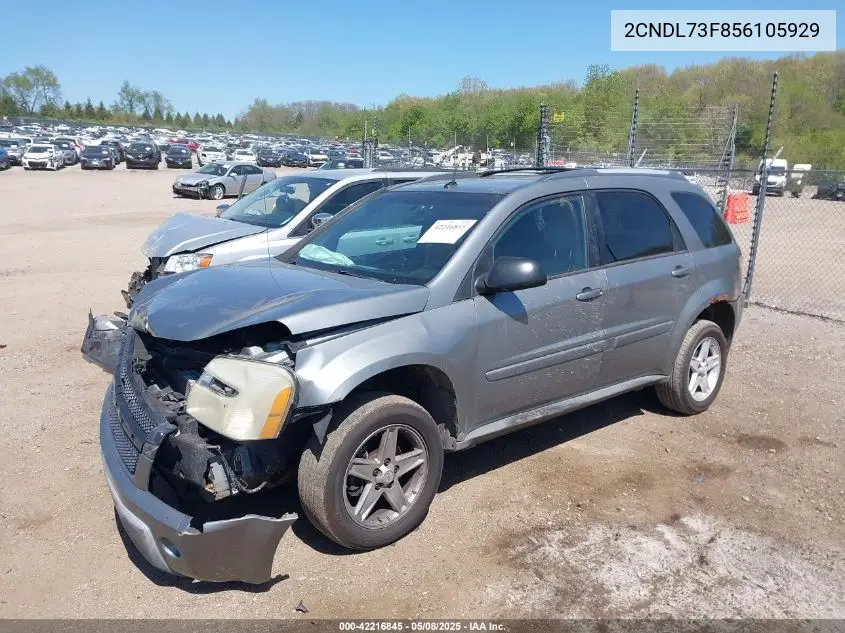 2005 Chevrolet Equinox Lt VIN: 2CNDL73F856105929 Lot: 42216845