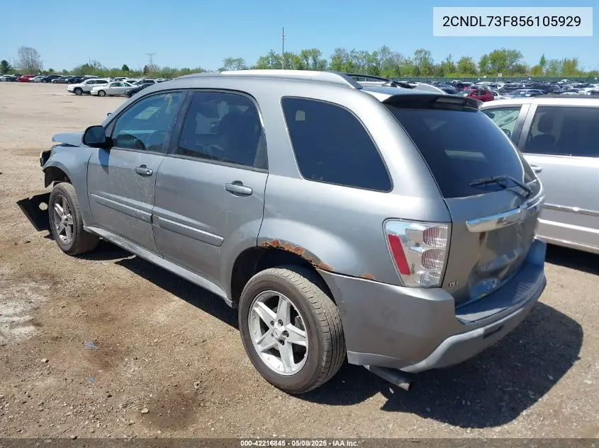 2005 Chevrolet Equinox Lt VIN: 2CNDL73F856105929 Lot: 42216845