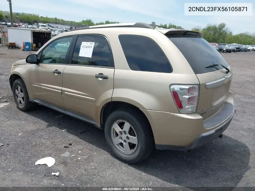 2005 Chevrolet Equinox Ls VIN: 2CNDL23FX56105871 Lot: 42246043