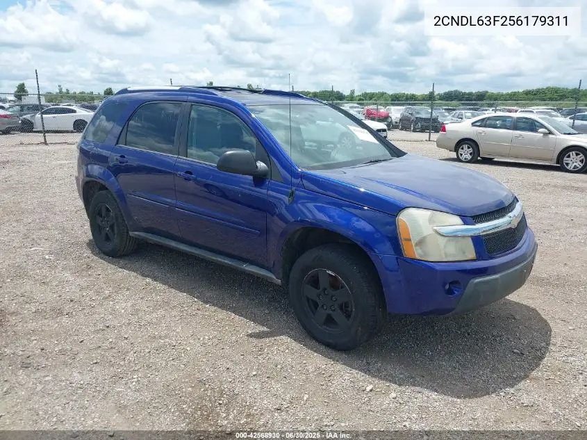 2005 Chevrolet Equinox Lt VIN: 2CNDL63F256179311 Lot: 42568930