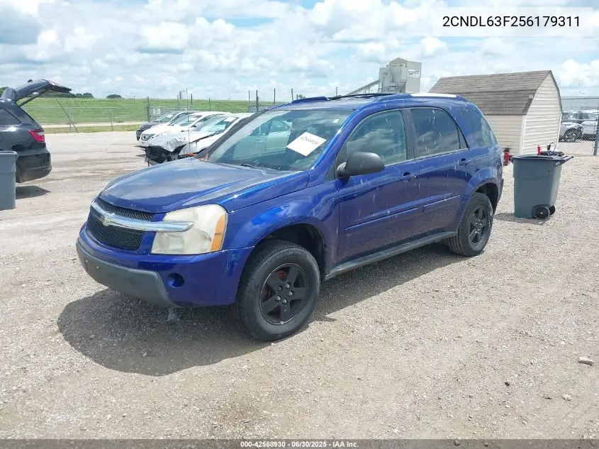 2005 Chevrolet Equinox Lt VIN: 2CNDL63F256179311 Lot: 42568930
