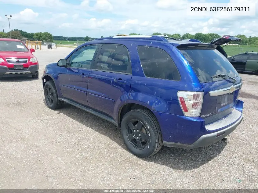 2005 Chevrolet Equinox Lt VIN: 2CNDL63F256179311 Lot: 42568930