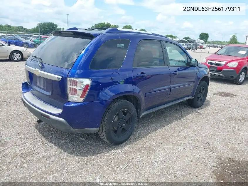 2005 Chevrolet Equinox Lt VIN: 2CNDL63F256179311 Lot: 42568930