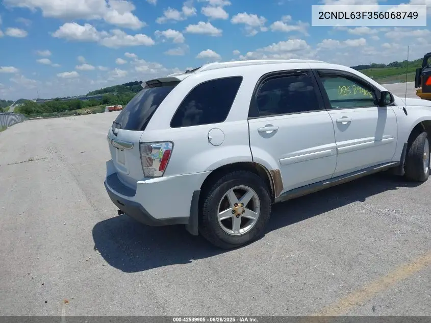 2005 Chevrolet Equinox Lt VIN: 2CNDL63F356068749 Lot: 42589905