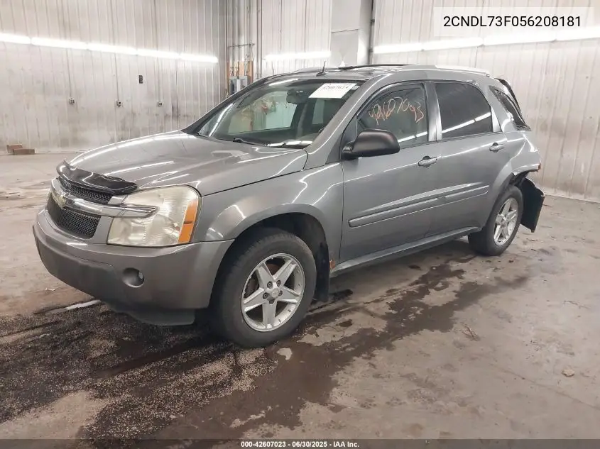 2005 Chevrolet Equinox Lt VIN: 2CNDL73F056208181 Lot: 42607023