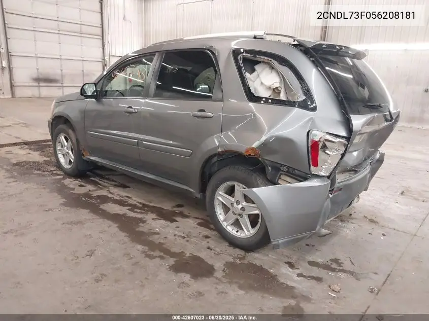 2005 Chevrolet Equinox Lt VIN: 2CNDL73F056208181 Lot: 42607023