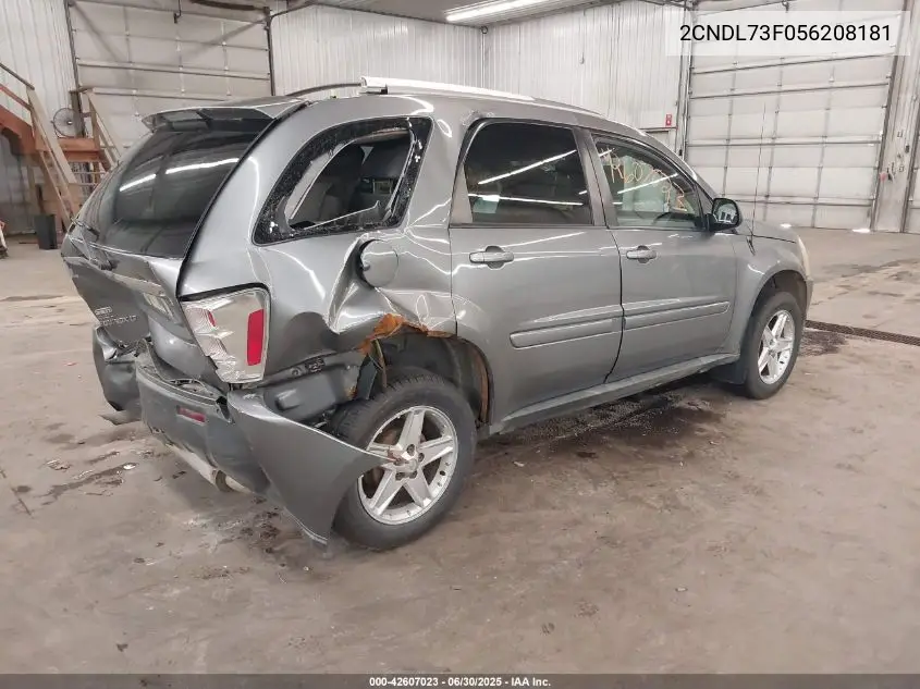 2005 Chevrolet Equinox Lt VIN: 2CNDL73F056208181 Lot: 42607023