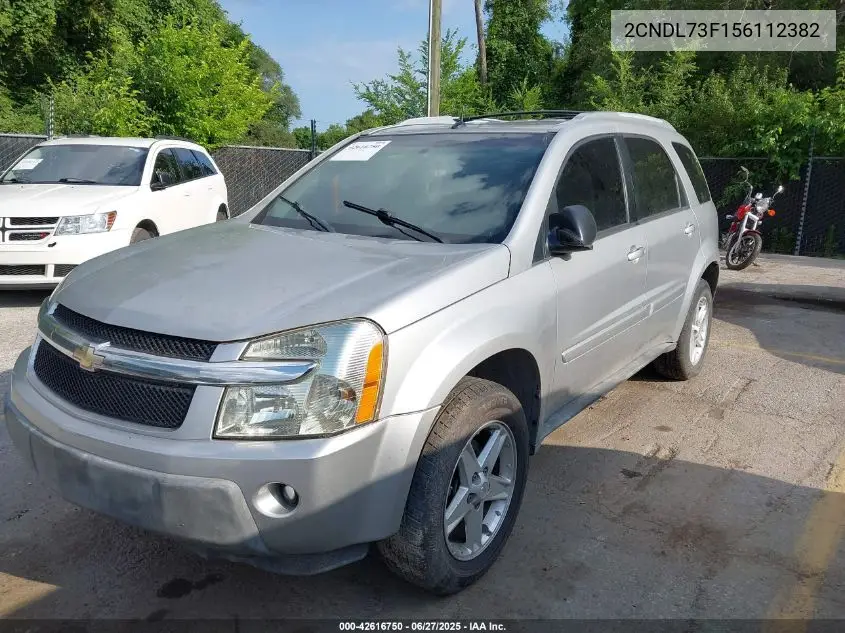 2005 Chevrolet Equinox Lt VIN: 2CNDL73F156112382 Lot: 42616750