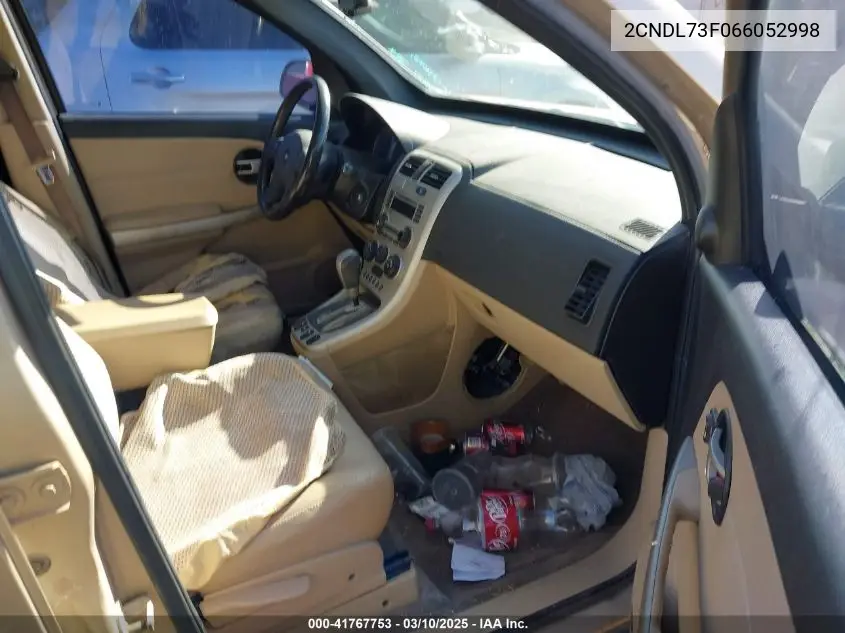 2006 Chevrolet Equinox Lt VIN: 2CNDL73F066052998 Lot: 41767753