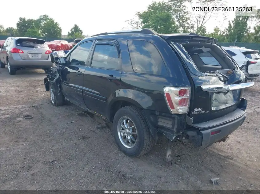 2006 Chevrolet Equinox Ls VIN: 2CNDL23F366135263 Lot: 42216960