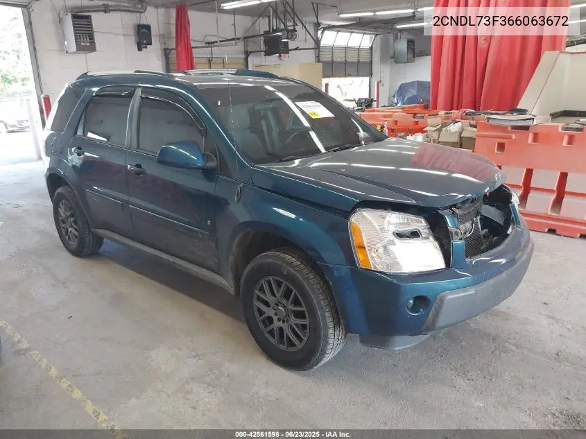 2006 Chevrolet Equinox Lt VIN: 2CNDL73F366063672 Lot: 42561598