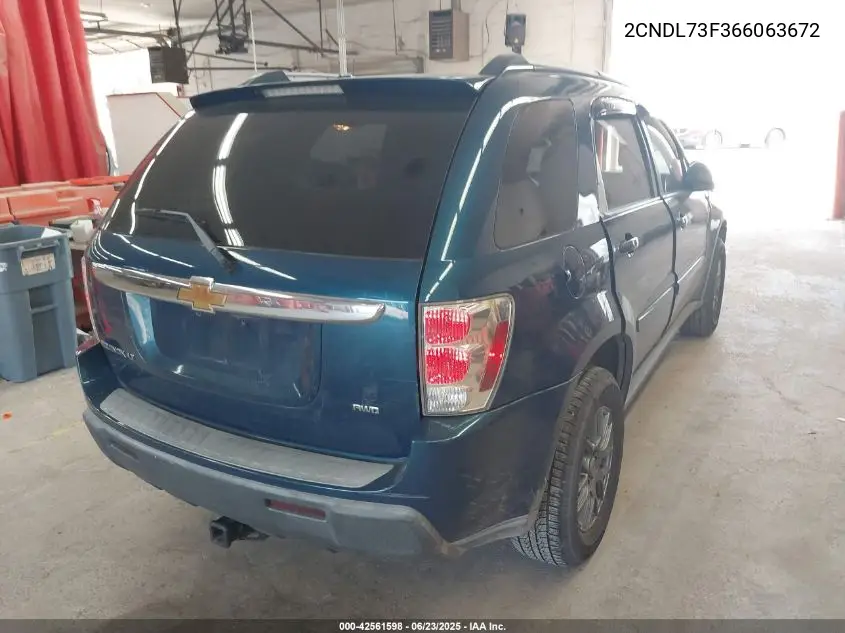 2006 Chevrolet Equinox Lt VIN: 2CNDL73F366063672 Lot: 42561598