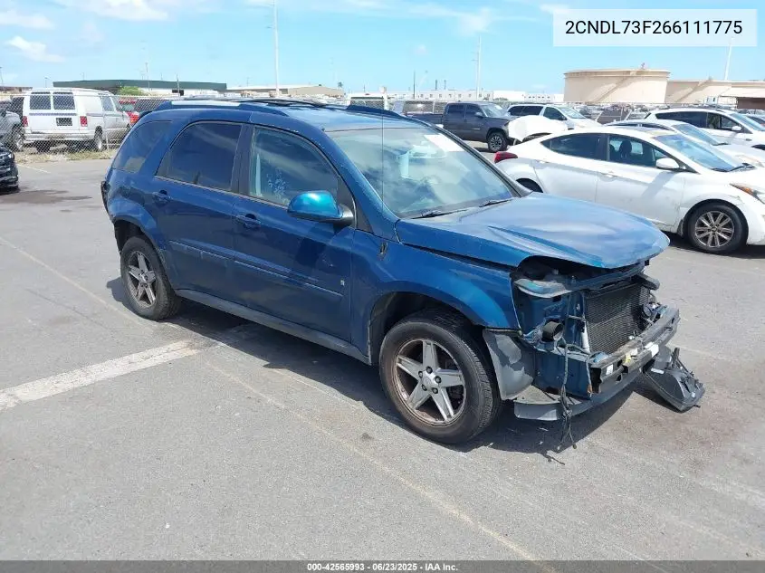 2006 Chevrolet Equinox Lt VIN: 2CNDL73F266111775 Lot: 42565993