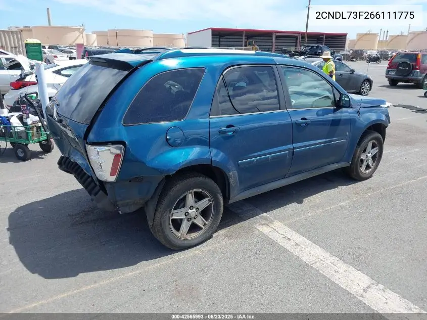 2006 Chevrolet Equinox Lt VIN: 2CNDL73F266111775 Lot: 42565993