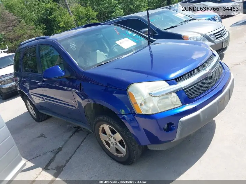 2006 Chevrolet Equinox Lt VIN: 2CNDL63F766134463 Lot: 42577539