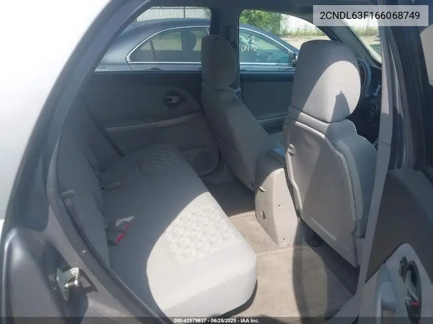 2006 Chevrolet Equinox Lt VIN: 2CNDL63F166068749 Lot: 42579617