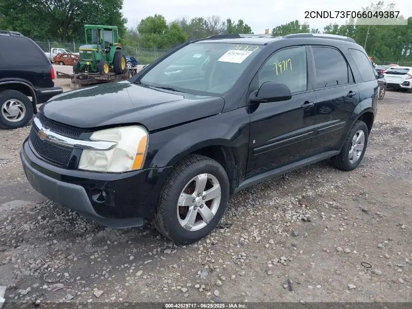 2006 Chevrolet Equinox Lt VIN: 2CNDL73F066049387 Lot: 42579717