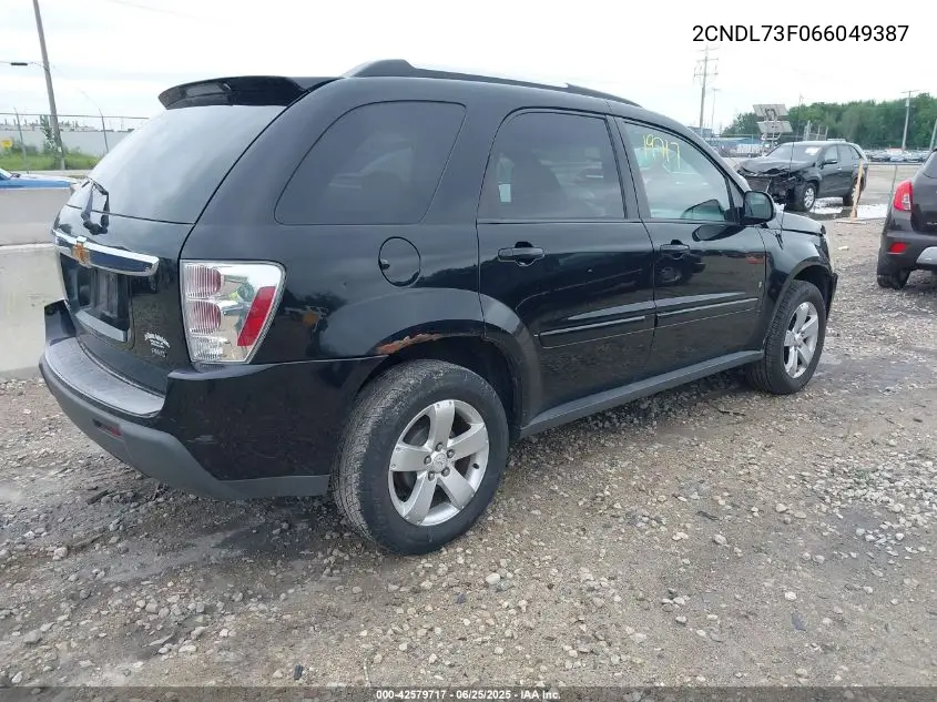 2006 Chevrolet Equinox Lt VIN: 2CNDL73F066049387 Lot: 42579717