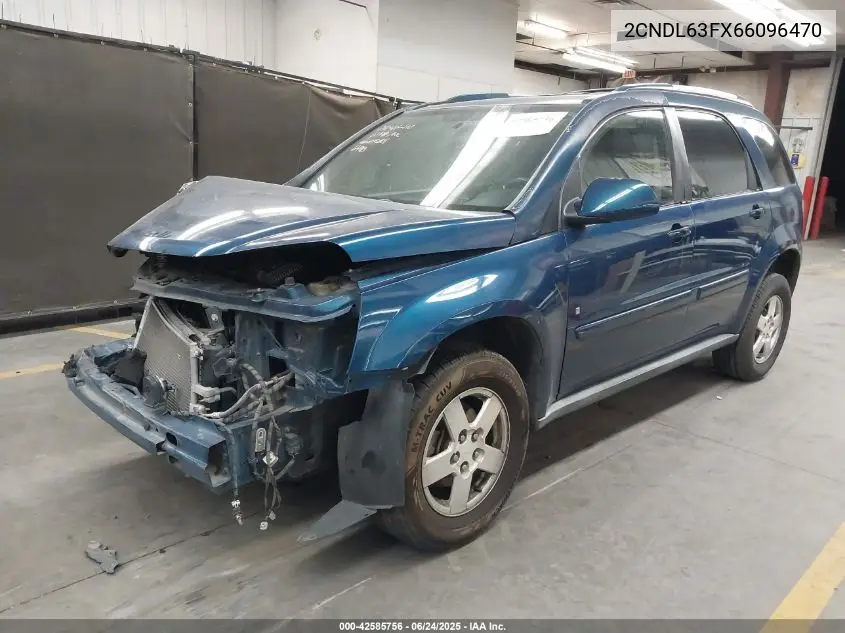 2006 Chevrolet Equinox Lt VIN: 2CNDL63FX66096470 Lot: 42585756