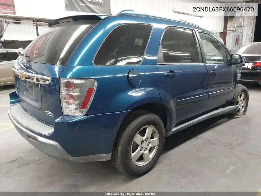 2006 Chevrolet Equinox Lt VIN: 2CNDL63FX66096470 Lot: 42585756