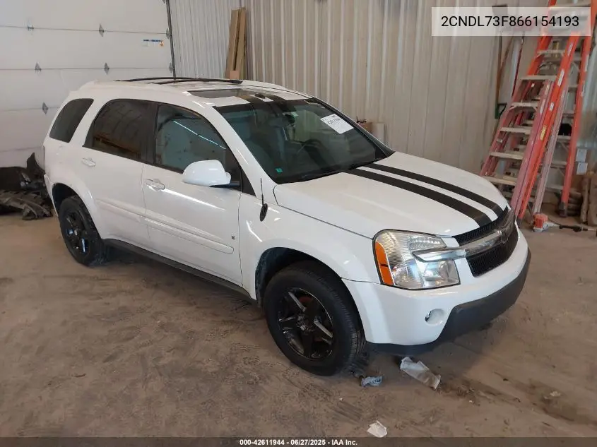 2006 Chevrolet Equinox Lt VIN: 2CNDL73F866154193 Lot: 42611944