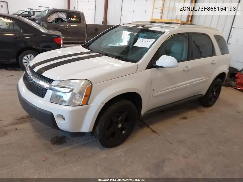2006 Chevrolet Equinox Lt VIN: 2CNDL73F866154193 Lot: 42611944