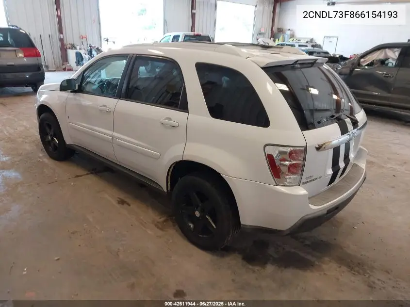 2006 Chevrolet Equinox Lt VIN: 2CNDL73F866154193 Lot: 42611944
