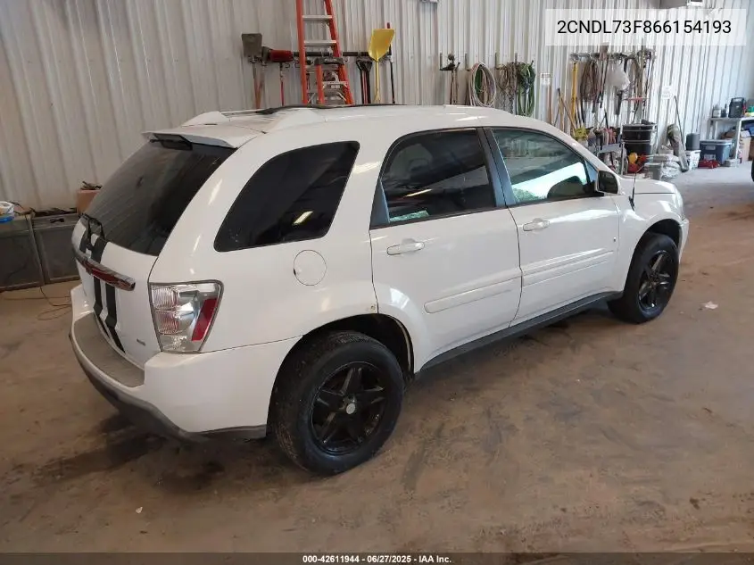 2006 Chevrolet Equinox Lt VIN: 2CNDL73F866154193 Lot: 42611944