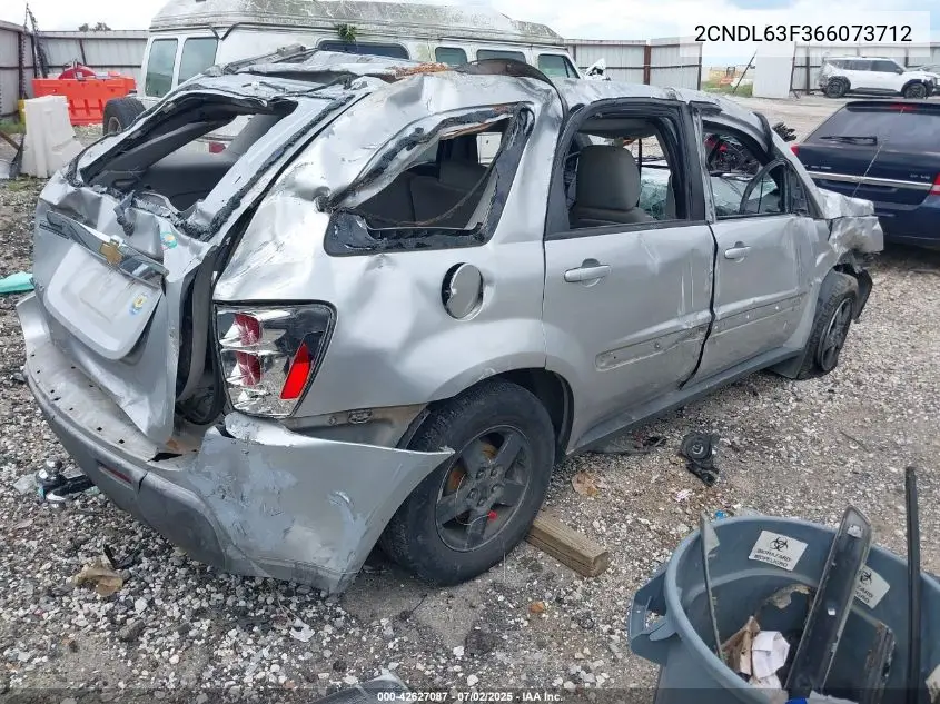 2006 Chevrolet Equinox Lt VIN: 2CNDL63F366073712 Lot: 42627087