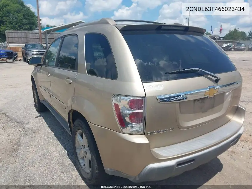 2006 Chevrolet Equinox Lt VIN: 2CNDL63F466023434 Lot: 42633182