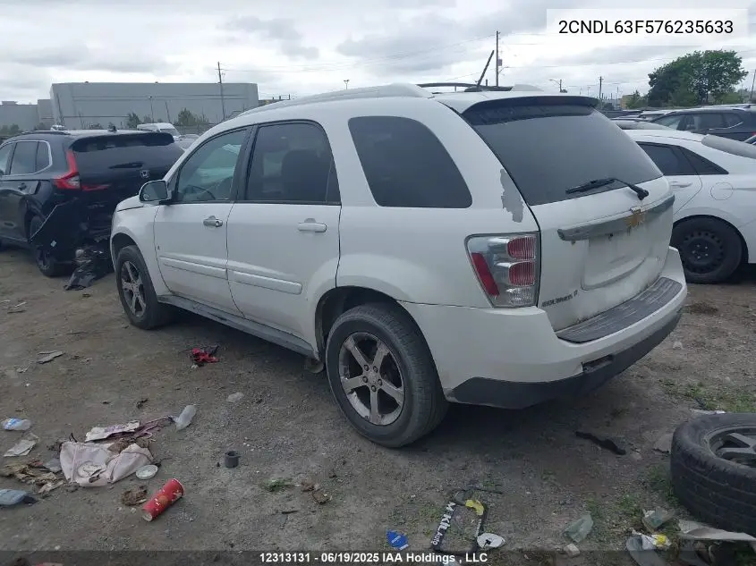 2007 Chevrolet Equinox Lt VIN: 2CNDL63F576235633 Lot: 12313131