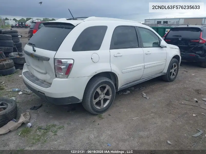 2007 Chevrolet Equinox Lt VIN: 2CNDL63F576235633 Lot: 12313131