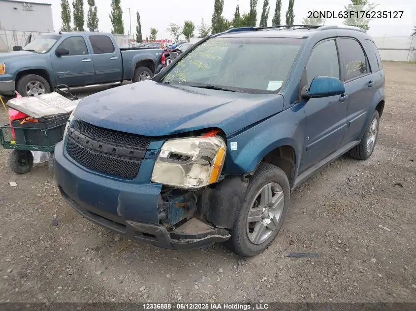 2007 Chevrolet Equinox Lt VIN: 2CNDL63F176235127 Lot: 12336888