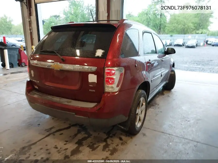 2007 Chevrolet Equinox Lt VIN: 2CNDL73F976078131 Lot: 42232358