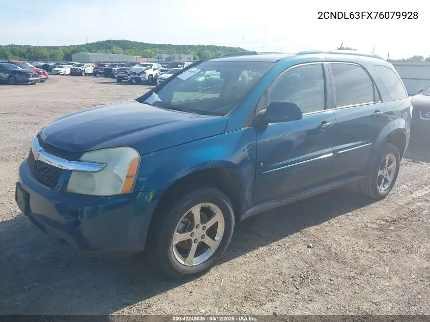 2007 Chevrolet Equinox Lt VIN: 2CNDL63FX76079928 Lot: 42249836
