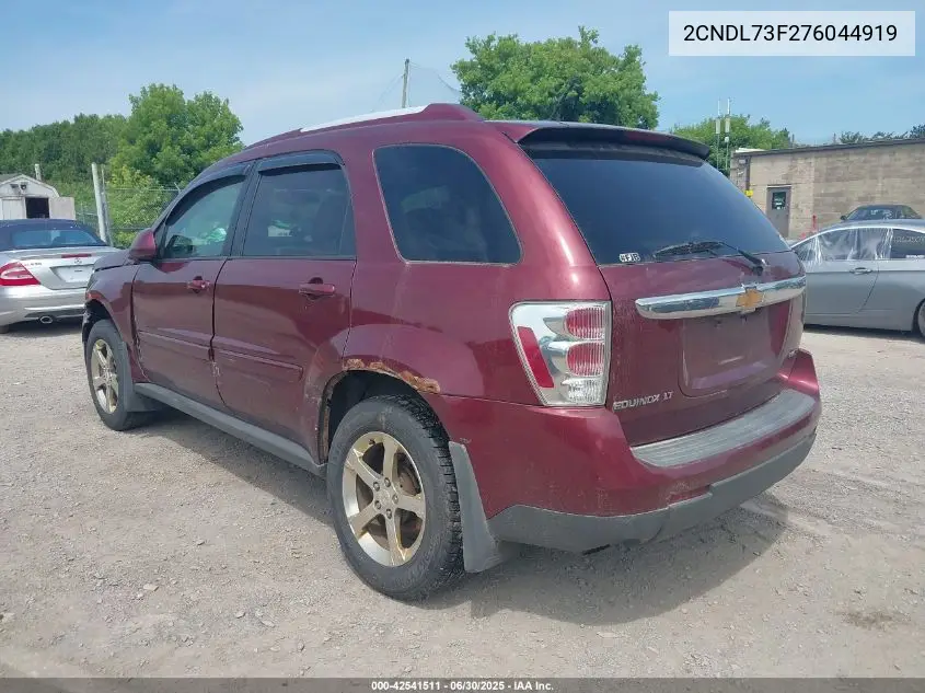 2007 Chevrolet Equinox Lt VIN: 2CNDL73F276044919 Lot: 42541511