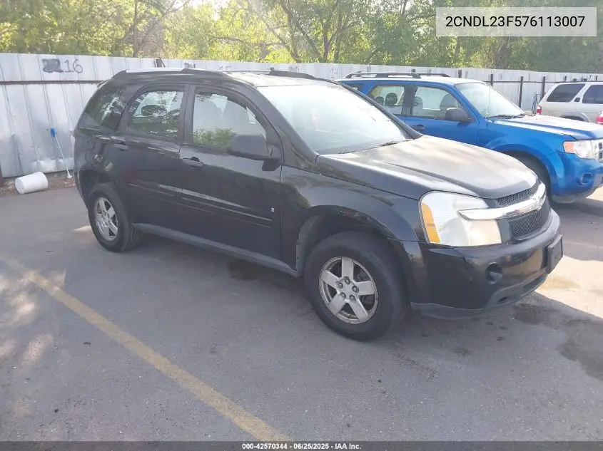 2007 Chevrolet Equinox Ls VIN: 2CNDL23F576113007 Lot: 42570344