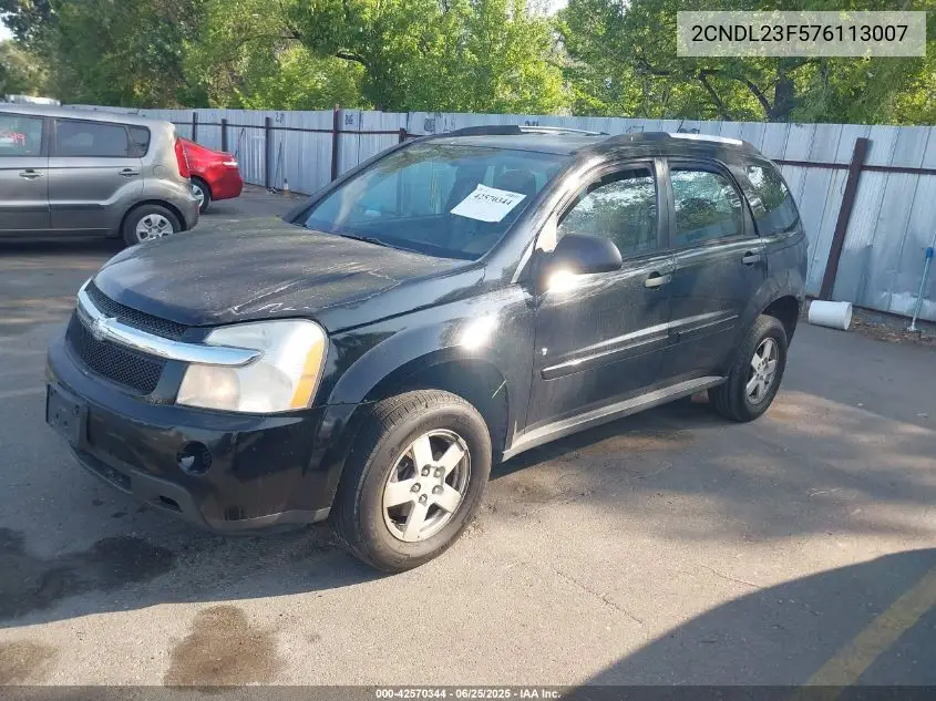 2007 Chevrolet Equinox Ls VIN: 2CNDL23F576113007 Lot: 42570344