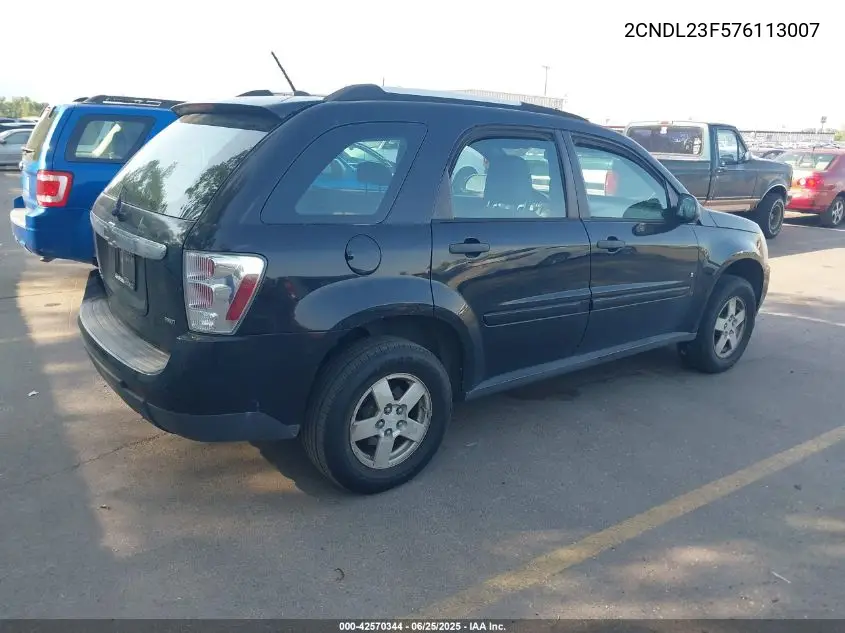 2007 Chevrolet Equinox Ls VIN: 2CNDL23F576113007 Lot: 42570344