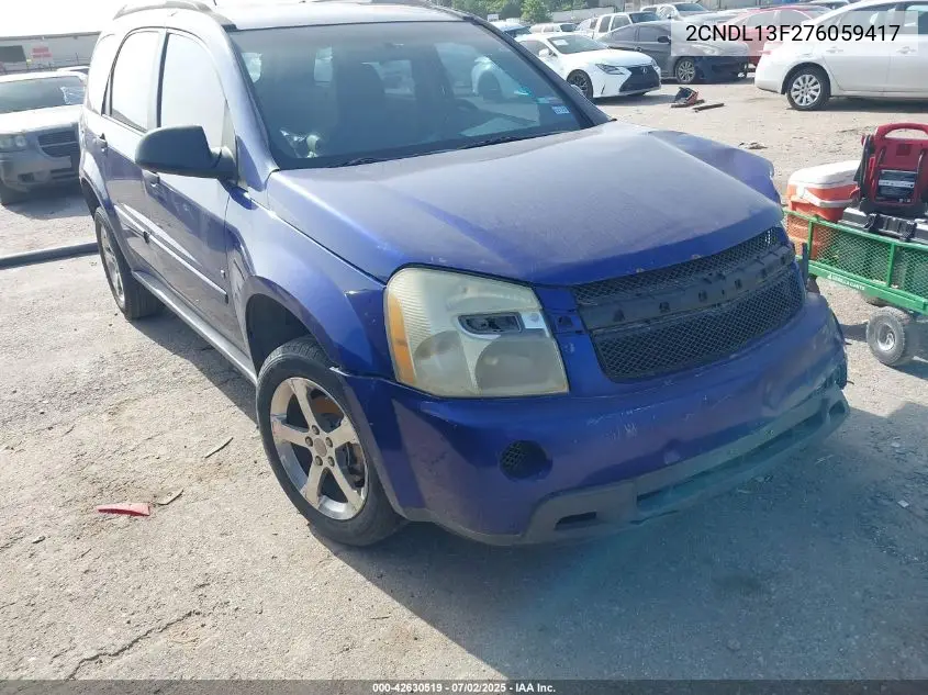 2007 Chevrolet Equinox Ls VIN: 2CNDL13F276059417 Lot: 42630519