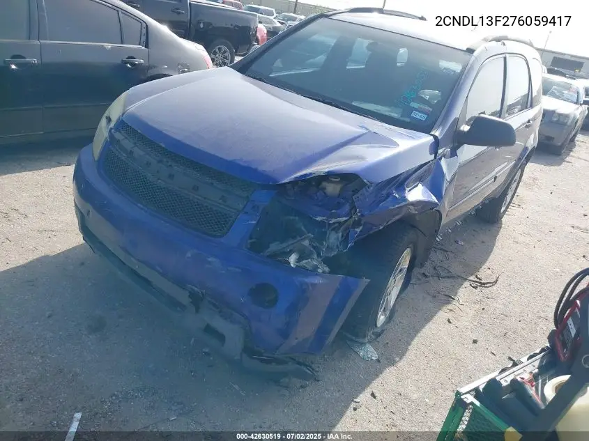 2007 Chevrolet Equinox Ls VIN: 2CNDL13F276059417 Lot: 42630519