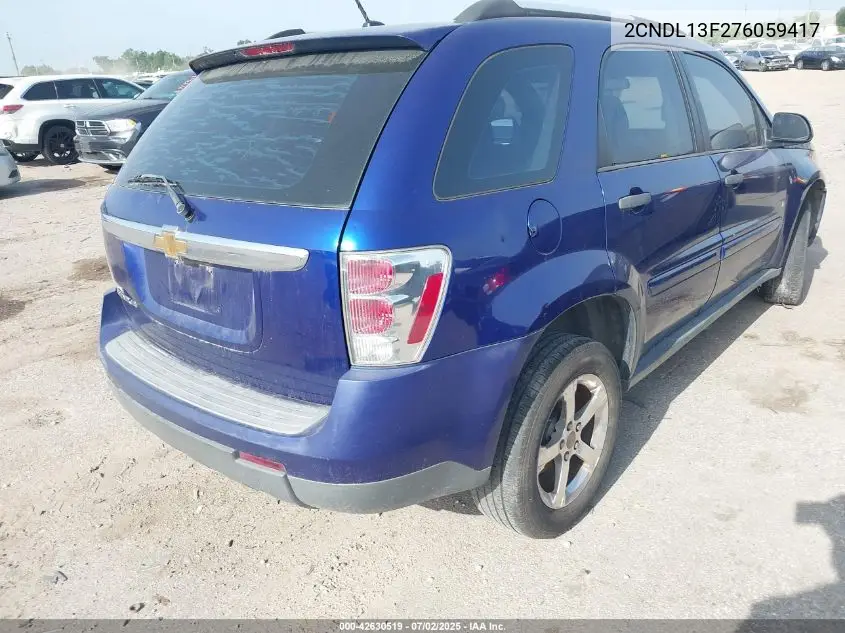 2007 Chevrolet Equinox Ls VIN: 2CNDL13F276059417 Lot: 42630519