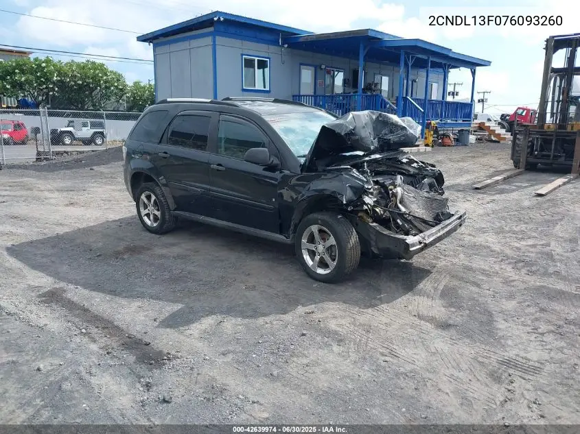 2007 Chevrolet Equinox Ls VIN: 2CNDL13F076093260 Lot: 42639974