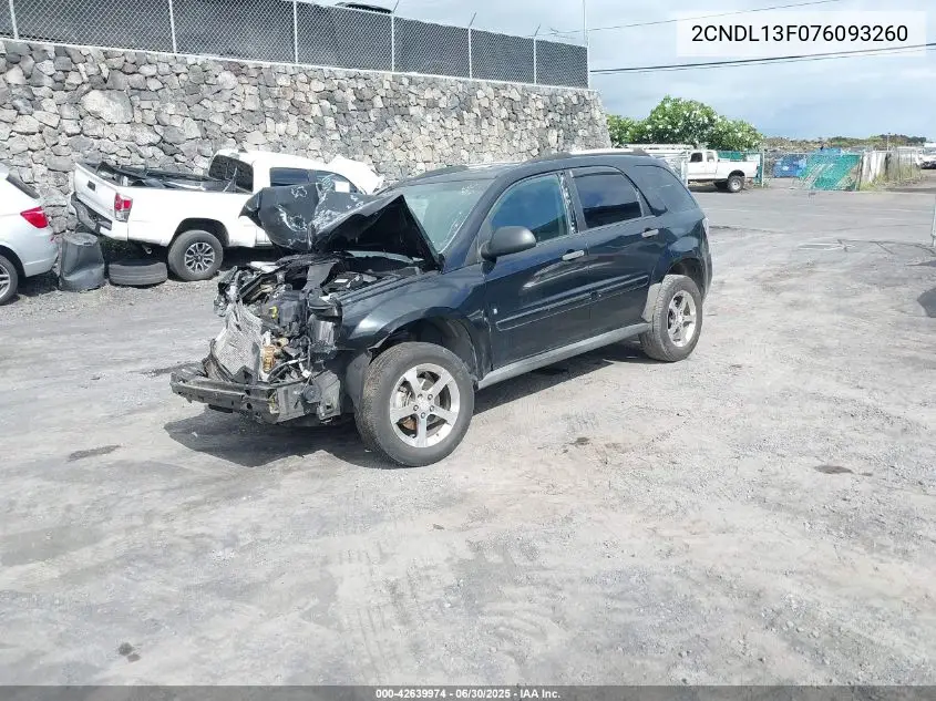 2007 Chevrolet Equinox Ls VIN: 2CNDL13F076093260 Lot: 42639974