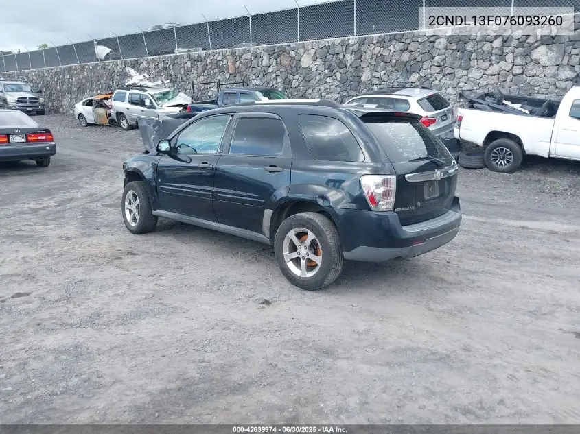 2007 Chevrolet Equinox Ls VIN: 2CNDL13F076093260 Lot: 42639974