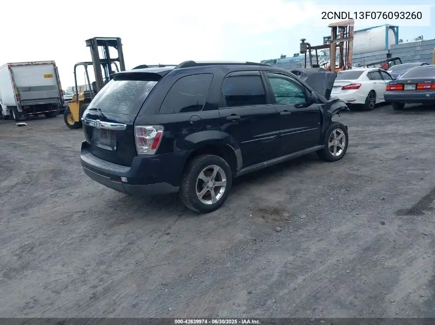 2007 Chevrolet Equinox Ls VIN: 2CNDL13F076093260 Lot: 42639974