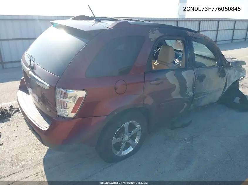 2007 Chevrolet Equinox Lt VIN: 2CNDL73F776050845 Lot: 42642834